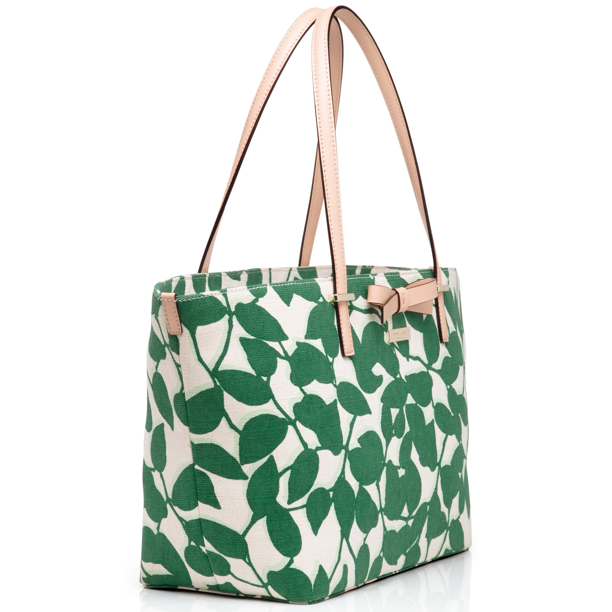 Kate Spade South Poplar Street Francis Tote Handbag Lucky Green Garden Leaves # WKRU3145